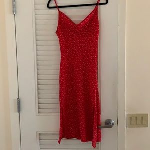 Princess Polly viceroy MIDI dress red